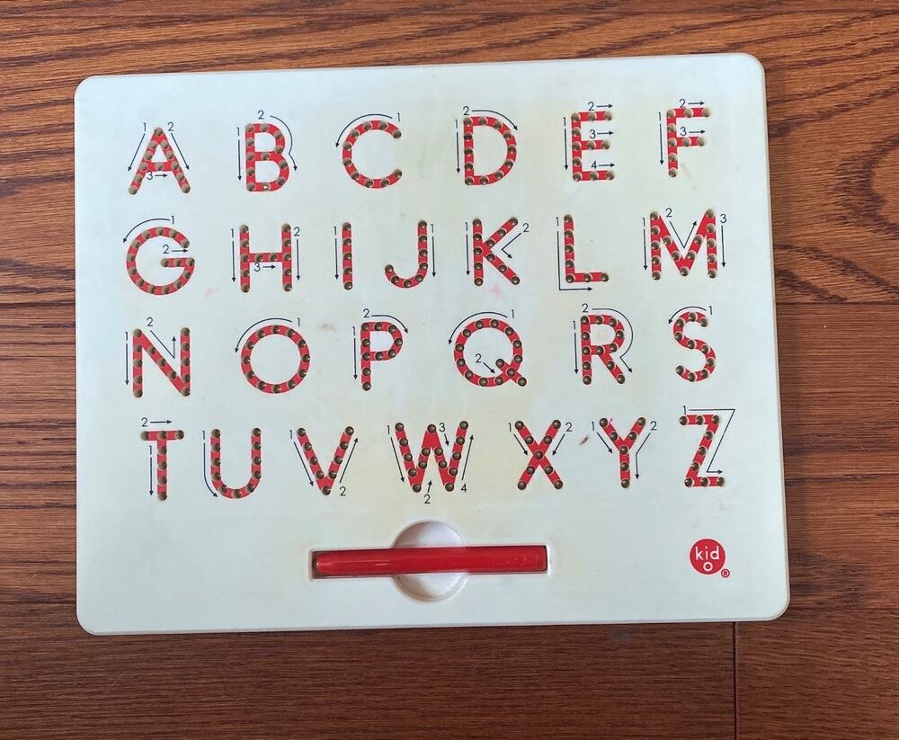 Kid O A–Z Uppercase Magnetic Letter Tracing Board • Montessori Writing Practice